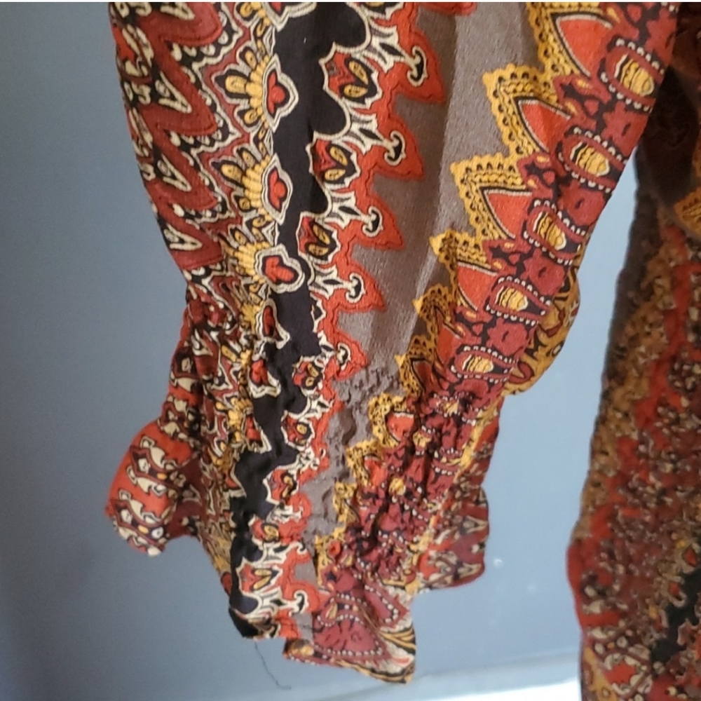 Du Per Due vintage brown maxi  Silk dress size 16 - Picture 3 of 10